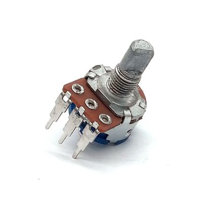 গুণ  150V AC 500k Potentiometer With Switch 15mm 3 Position Mixer Console কারখানা