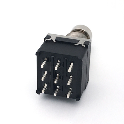 বৈদ্যুতিক গিটারের জন্য 9 পিন 3pdt Stomp সুইচ 500V