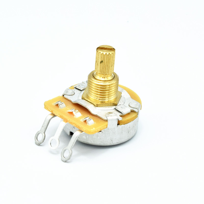 সাদা 10000ohm বৈদ্যুতিক গিটারের পাত্র 0.125w B100k পটেনশিওমিটার