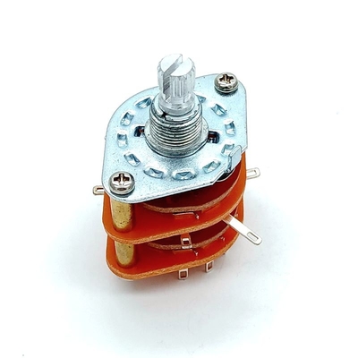 ব্যাস 29mm 12 অবস্থান ঘূর্ণমান সুইচ 0.3A