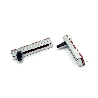 0.05W 10k ওহম স্লাইড পটেনশিওমিটার 30mm ডুয়াল লিনিয়ার পিসি পিন