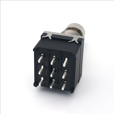 SF17 10000 সাইকেল 2pdt সুইচ 9 পিন পুশ বোতাম ফুট 100ohm